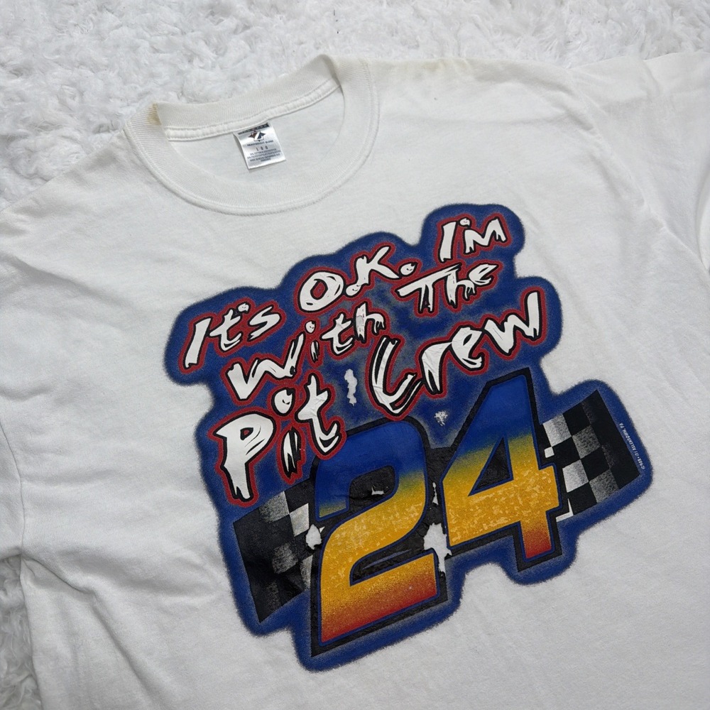 Jeff Gordon Vintage‎ Nascar Men's Chase T-Shirt  Large "I'm With The Pit Crew"